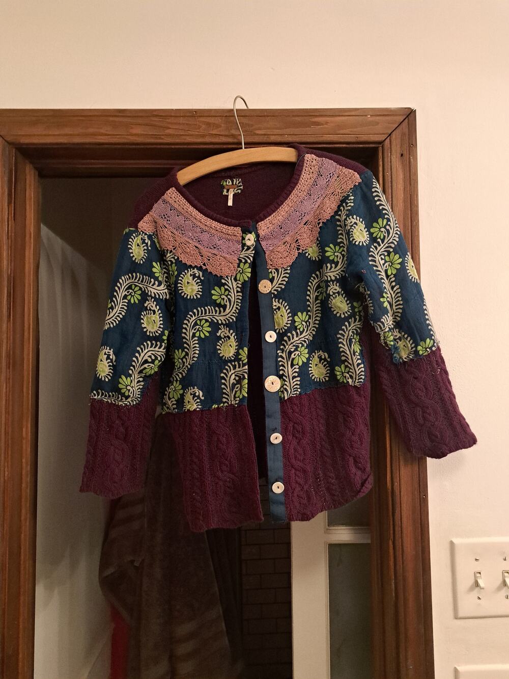 Free People y2k Mixed print boho cardgian. Seen on TV. Small